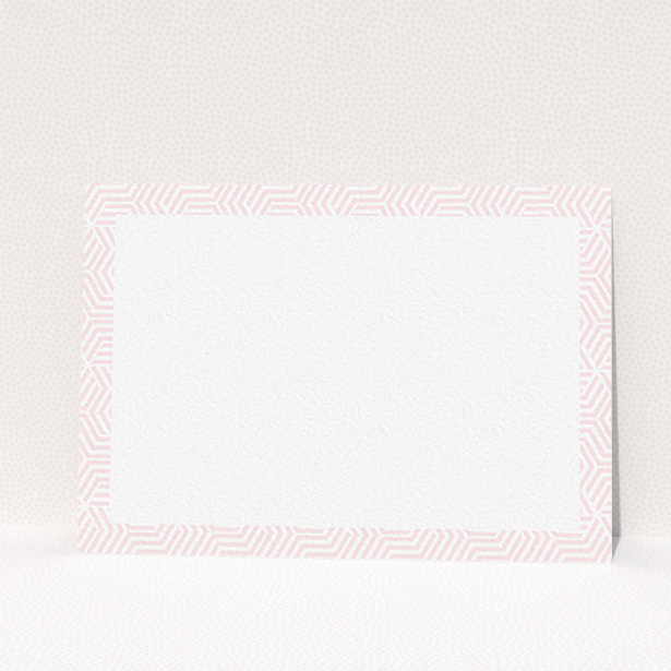 A ladies custom writing stationery named "The roundabout". It is an A6 card in a landscape orientation. "The roundabout" is available as a flat card, with tones of pink and white.