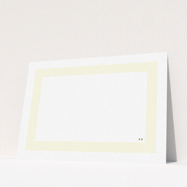 A ladies personalised note card called "Cream border ". It is an A6 card in a landscape orientation. "Cream border " is available as a flat card, with mainly cream colouring.