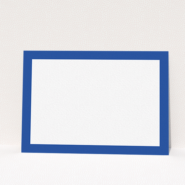 A men personalised note card design named "Big blue". It is an A6 card in a landscape orientation. "Big blue" is available as a flat card, with tones of blue and white.