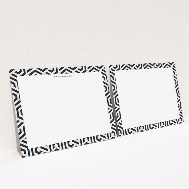 A mens correspondence card design called "On the top". It is an A6 card in a landscape orientation. "On the top" is available as a flat card, with tones of blue and white.