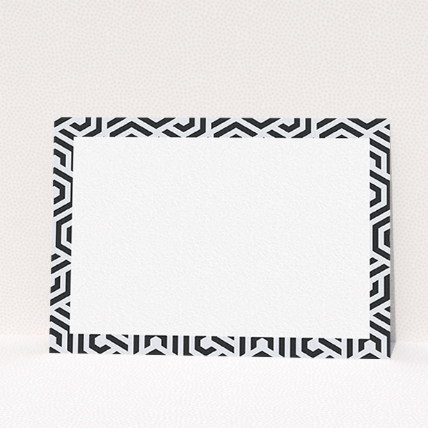 A mens correspondence card design called "On the top". It is an A6 card in a landscape orientation. "On the top" is available as a flat card, with tones of blue and white.