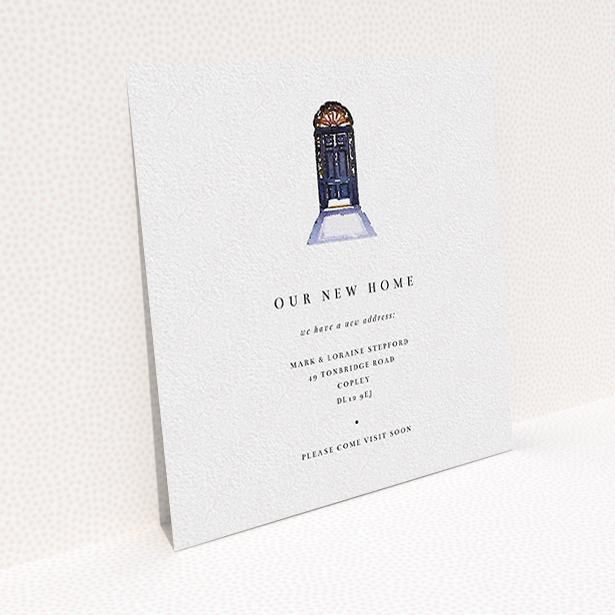 A new address card design named "Just a quick note...". It is a square (148mm x 148mm) card in a square orientation. "Just a quick note..." is available as a flat card, with mainly white colouring.