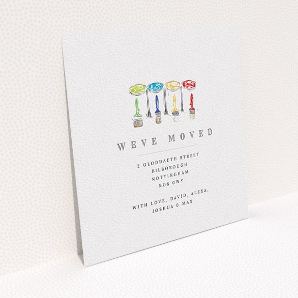 A new home card called "DIY". It is a square (148mm x 148mm) card in a square orientation. "DIY" is available as a flat card, with tones of white and green.