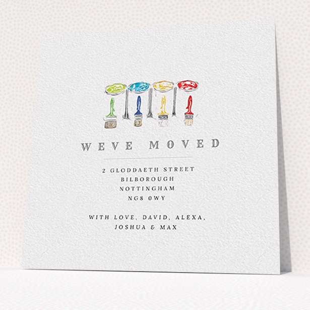 A new home card called "DIY". It is a square (148mm x 148mm) card in a square orientation. "DIY" is available as a flat card, with tones of white and green.