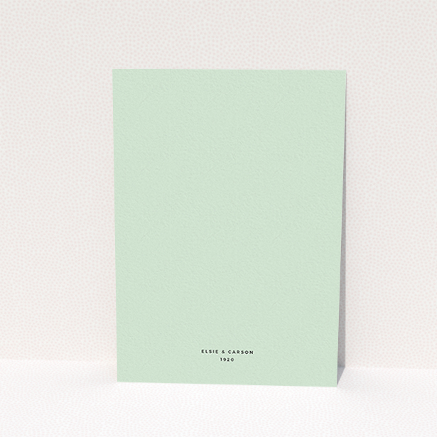 A personalised wedding invitation called "Turquoise polkadots". It is an A6 invite in a portrait orientation. "Turquoise polkadots" is available as a flat invite, with tones of green and yellow.