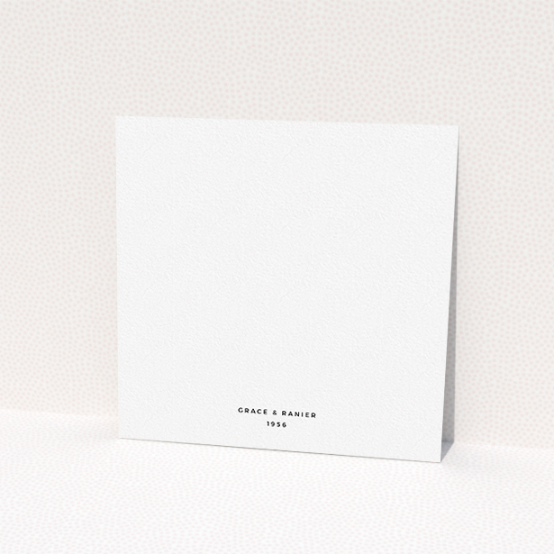A wedding invite card template titled "Simple circle border". It is a square (148mm x 148mm) invite in a square orientation. "Simple circle border" is available as a flat invite, with tones of white and pink.