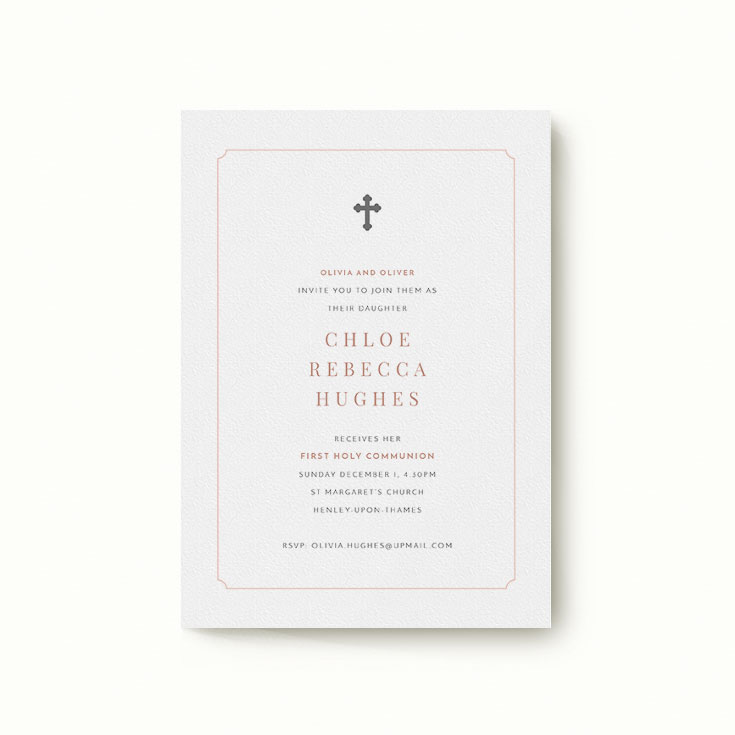 Cheap first holy communion invitation