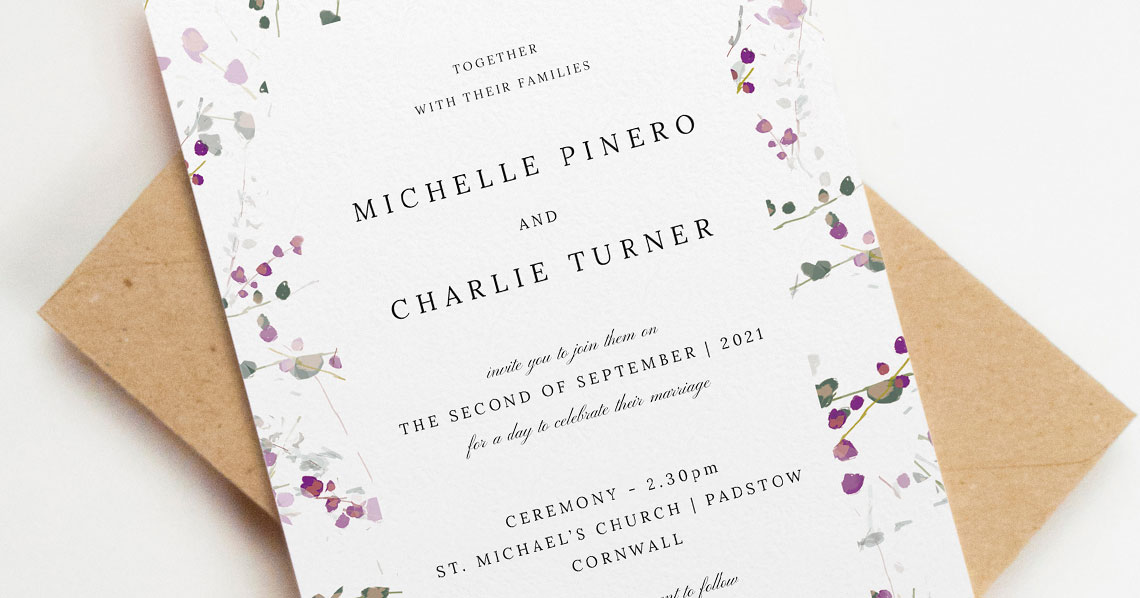 Our 6 most popular traditional wedding invitation designs Utterly Printable