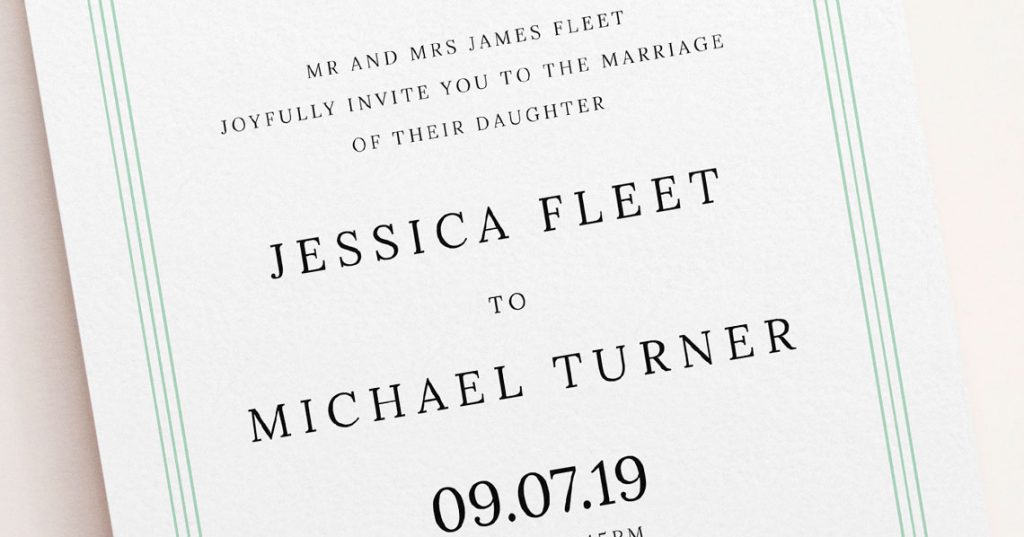 8 Simple Wedding invitations with a Classic Vibe Utterly Printable