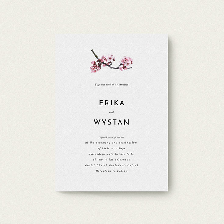 Spring Wedding Invite called "A side of Blossom"