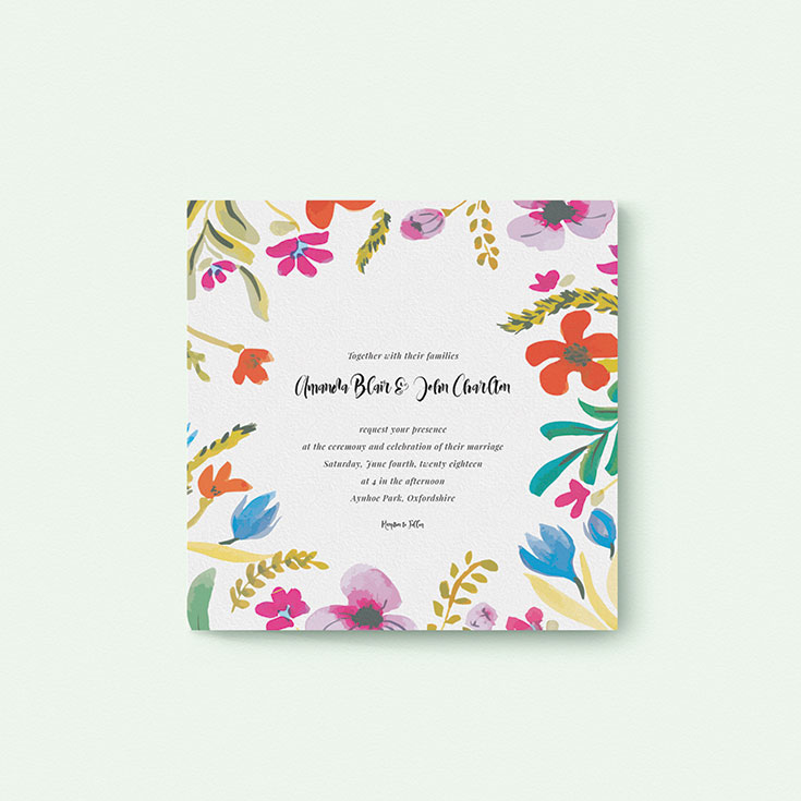 Summer Wedding Invite called "Botanical Pop"
