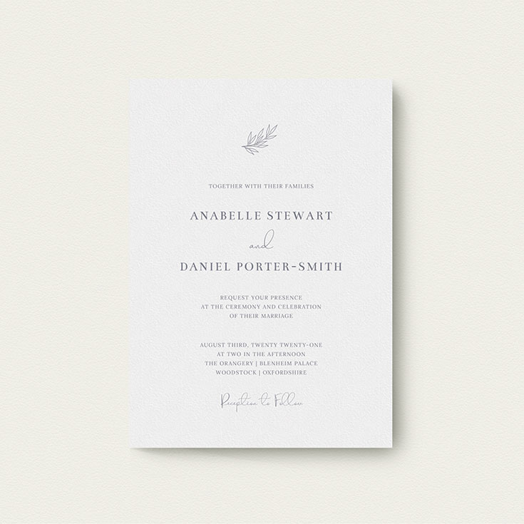Personalised Wedding Invitation called "Just that simple"