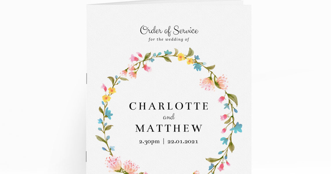 What do you put on a Wedding Order of Service? Utterly Printable