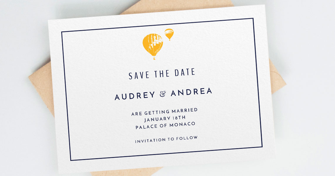 Beautiful Save the Date card, Heart magnets