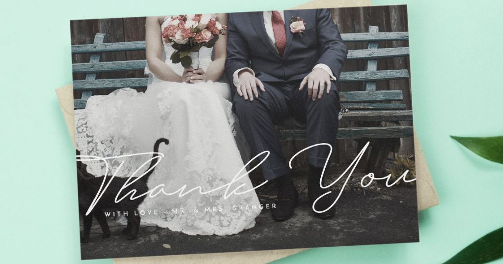 Editors pick: the 6 Best Wedding Thank You Cards with Photos Utterly Printable