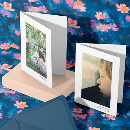 Elegant thank you cards for communion featuring personalised photo options