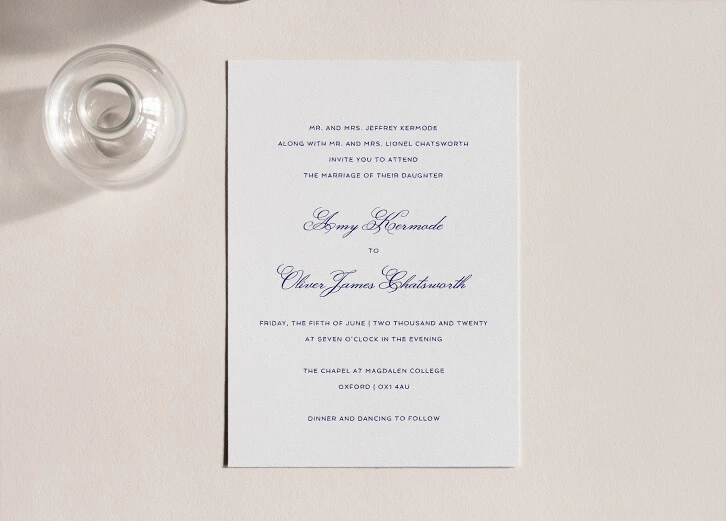 Elevate your wedding planning with our coordinated invitation suites. Match your invitations with save the dates, RSVP cards, and place cards for a seamless design theme. Personalise everything online and enjoy professional printing for a polished, unified look.