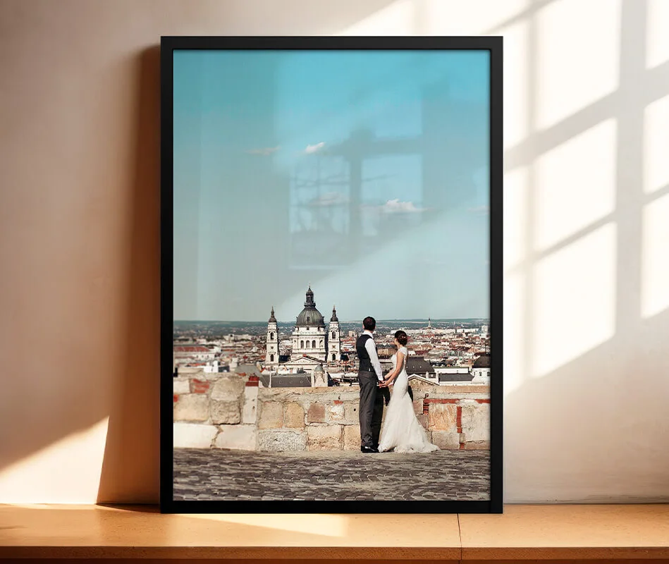 Modern framed photo prints with elegant, simple borders