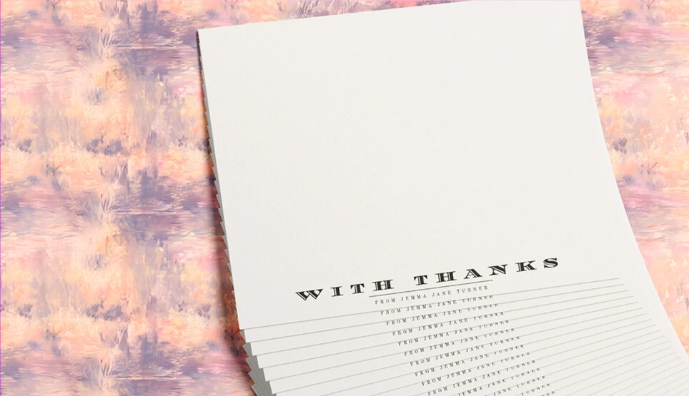 Elegant personalised notecards perfect for correspondence and thank-you notes