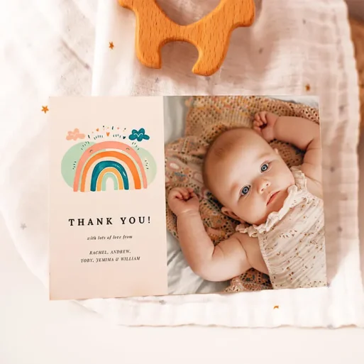 Baby Thank You Cards with Newborn Photo