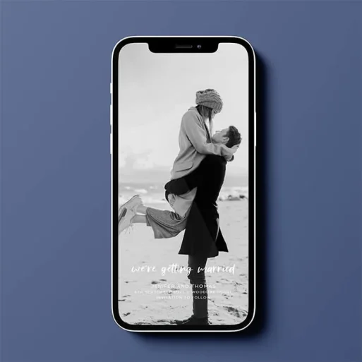 Wedding Save the Date Cards Designed for WhatsApp
