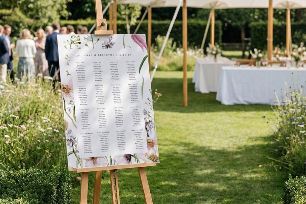 What to Put on a Wedding Table Plan: Names, Titles & Layout Best ...