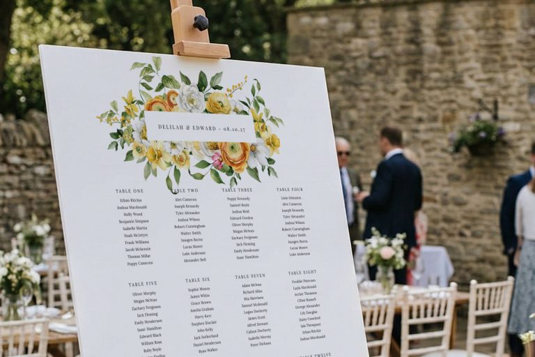 What to Put on a Wedding Table Plan: Names, Titles & Layout Best ...