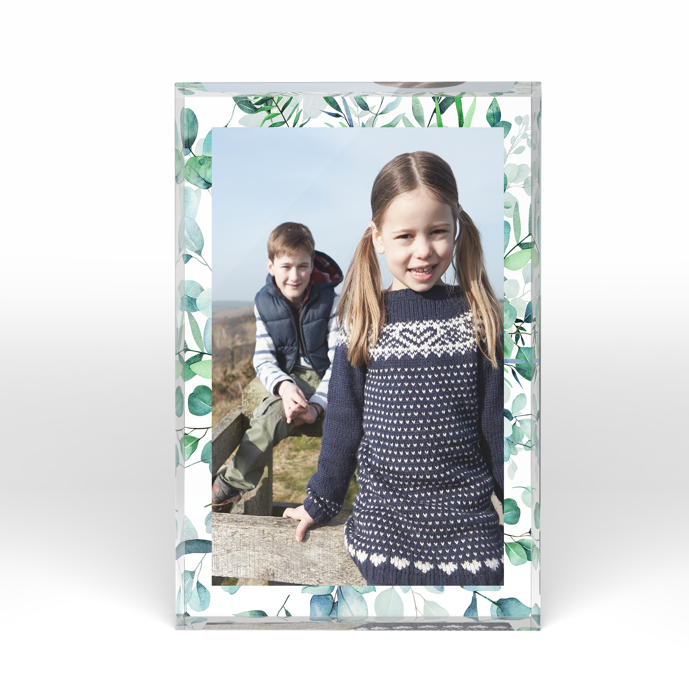 Floral Photo Frame in Acrylic Photo Blocks