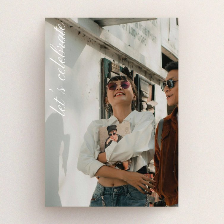 18th Birthday Invitation design featuring a young woman with one photo in an outdoor setting.