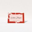 Abstract Blooms Wedding Place Cards - Terracotta Floral Patterns Design. This is a view of the front