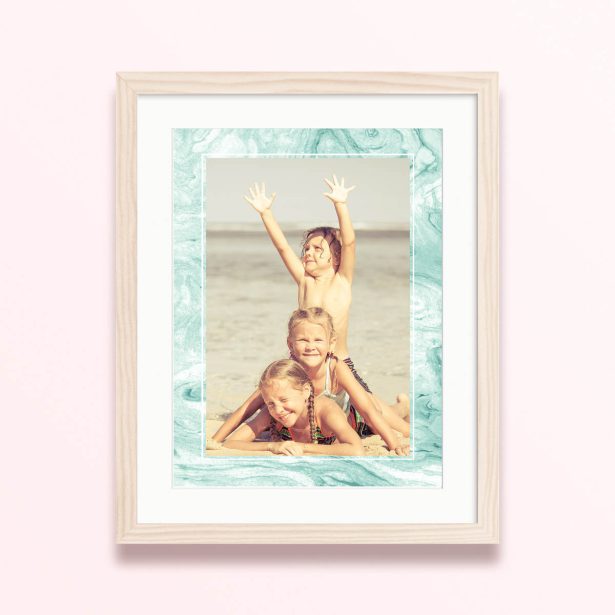 aqua harmony framed mounted photo print beach vibe 400x300 portrait wood - Aqua Harmony