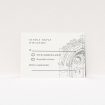 Archway Illustration RSVP Cards - Elegant Wedding Response Cards. This is a view of the front