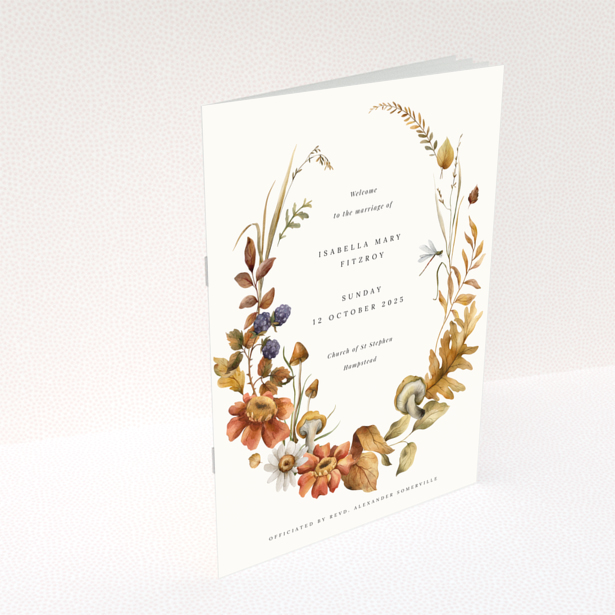 Back page of christening order of service program design Portrait by Utterly Printable