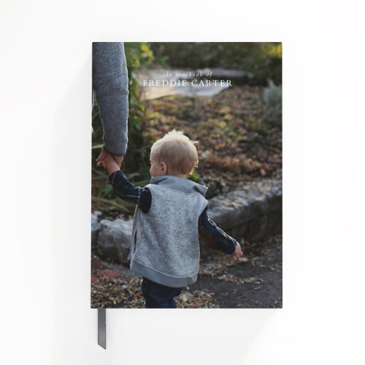 Personalised notebooks design with one photo on the full cover spread, ideal for custom printing by Utterly Printable.