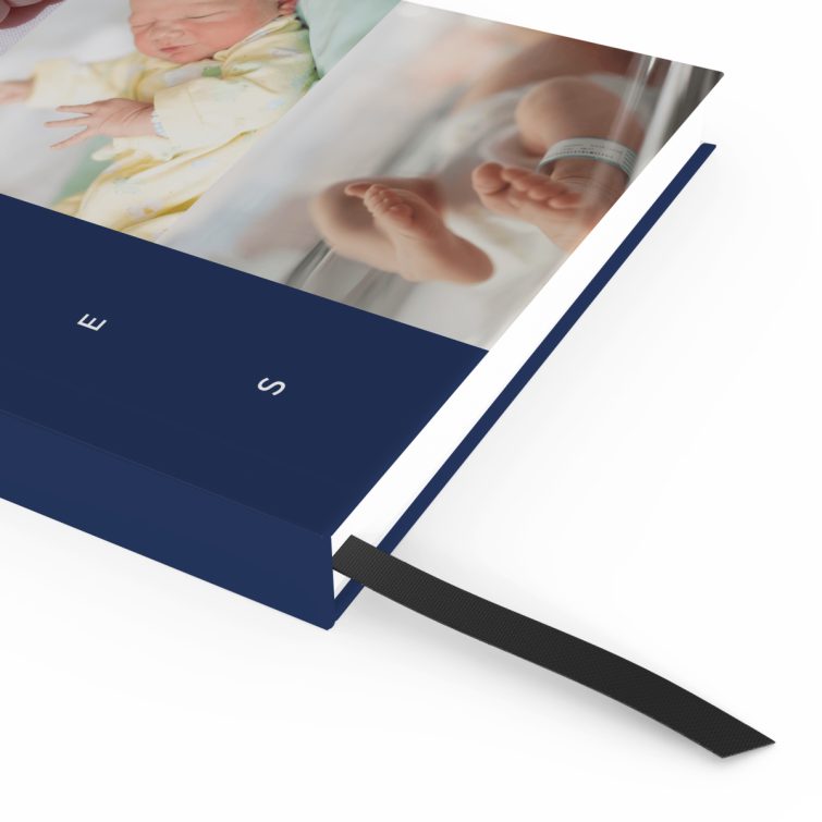 Portrait notebook design with three photos on the cover, created by Utterly Printable.