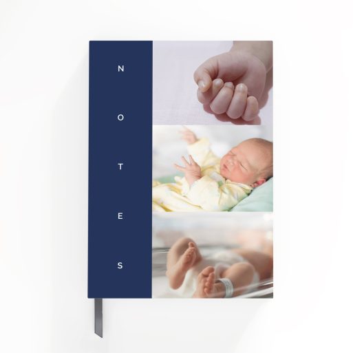 Portrait notebook design with three photos on the cover, created by Utterly Printable.