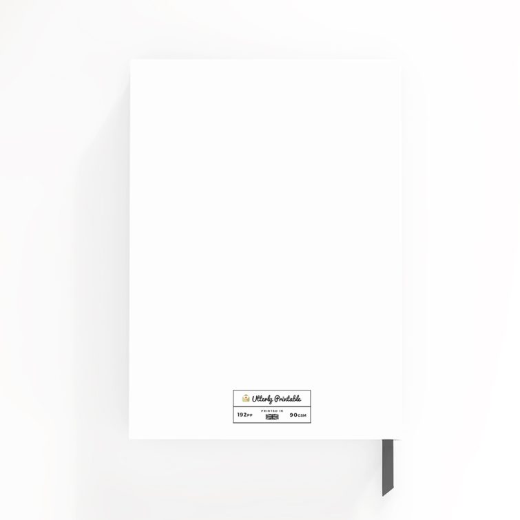 Personalised portrait notebook design with one photo, ideal for capturing notes and ideas.