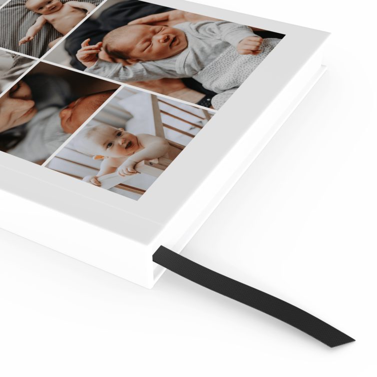 Portrait orientation notebook design by Utterly Printable featuring six photos on the cover.