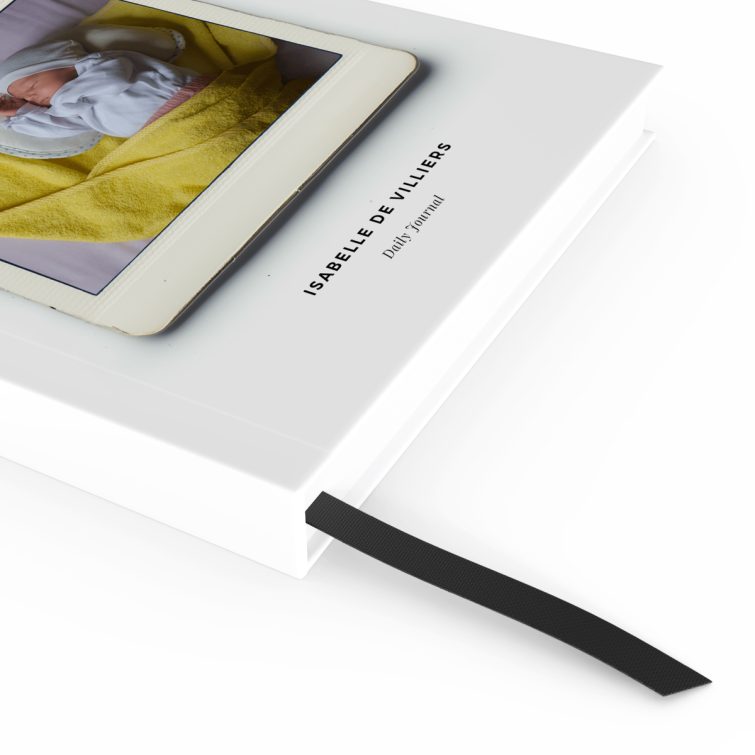 Personalised portrait notebook design with one photo on the cover, ideal for notes and ideas, by Utterly Printable.