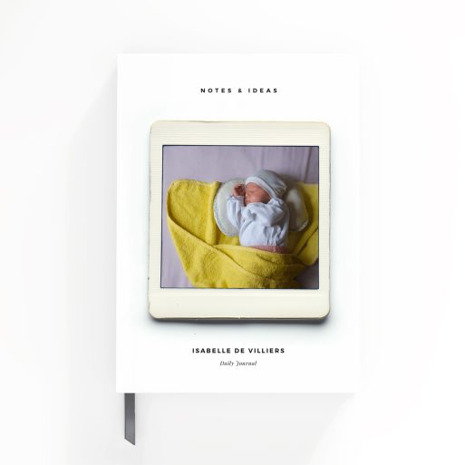 Personalised portrait notebook design with one photo on the cover, ideal for notes and ideas, by Utterly Printable.