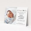 A baptism invitation design named "From the Farmyard". It is an A6 invite card in a landscape orientation. It is a photographic baptism invitation with room for 1 photo. "From the Farmyard" is available as a flat invite card, with tones of white and pink.