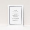 A baptism invitation design named "Maddox Street". It is an A5 invite card in a portrait orientation. It is a photographic baptism invitation with room for 1 photo. "Maddox Street" is available as a flat invite card.