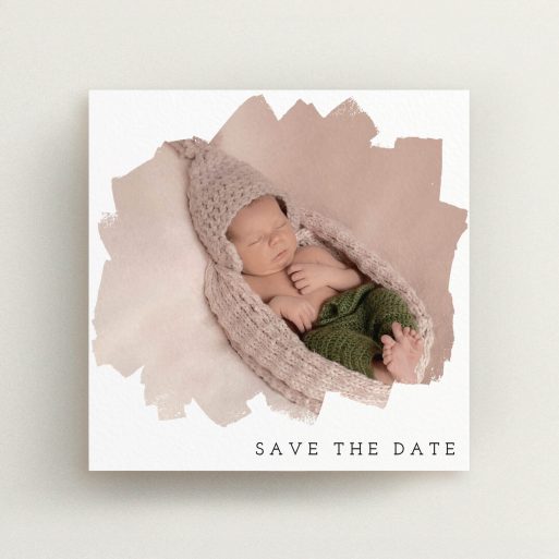 Baptism Invitation Design - "Scruffy Frame" A baptism invitation design titled "Scruffy Frame". It is a square (148mm x 148mm) invite card in a square orientation. It is a photographic baptism invitation with room for 1 photo. "Scruffy Frame" is available as a flat invite card, with mainly white colouring.
