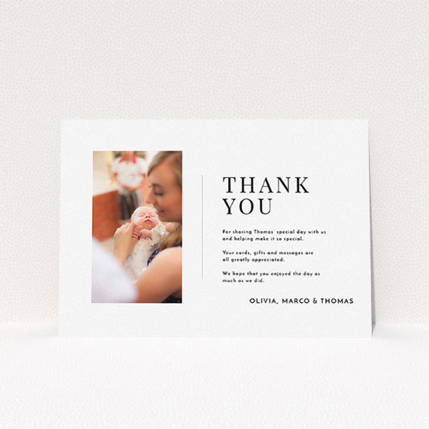 Tiny Portrait in Christening Thank You Cards