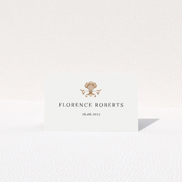 Baroque place card - Embrace timeless elegance with classic opulence and modern simplicity, perfect for weddings steeped in traditional grandeur This is a view of the front