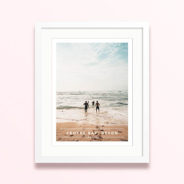 beach horizon framed mounted photo print summer vibe 400x300 portrait white - Beach Horizon