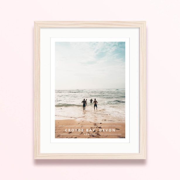 beach horizon framed mounted photo print summer vibe 400x300 portrait wood - Beach Horizon