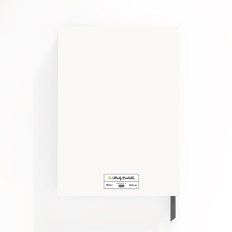 Portrait notebook design with single photo on the cover by Utterly Printable.