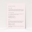 Belgravia Monogram information insert card - timeless elegance wedding stationery with bespoke monogram initials. This is a view of the front