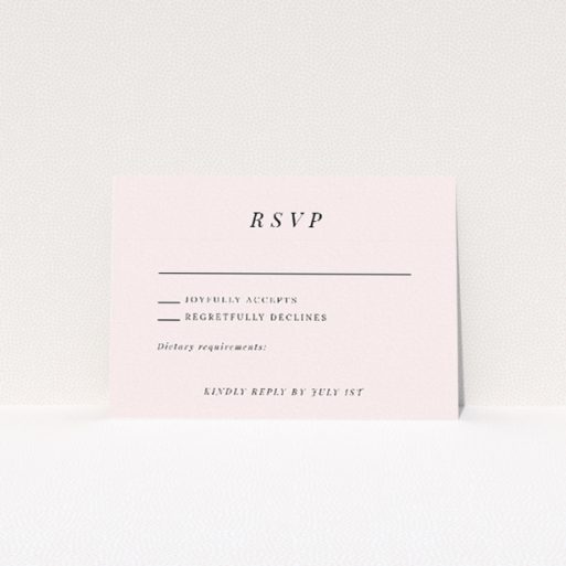 RSVP card from the Belgravia Monogram wedding stationery suite - understated grandeur with classic layout and bespoke monogram, capturing tradition and modern minimalism. This is a view of the front